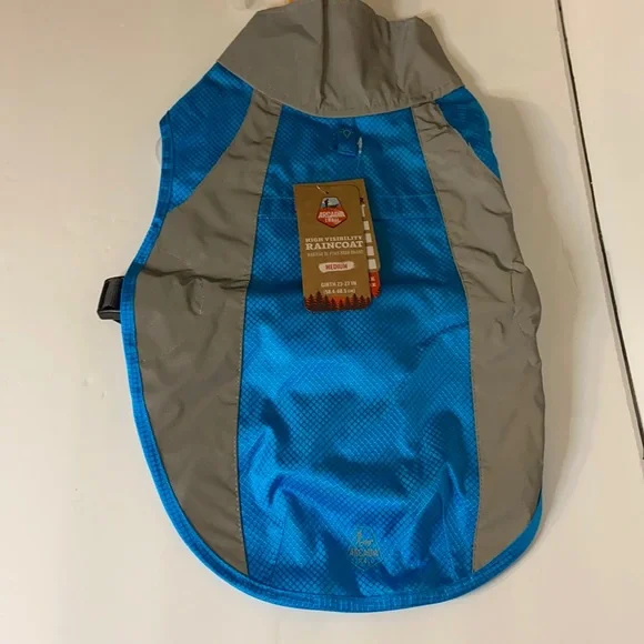 Arcadia Trail dog raincoat blue and grey high visibility - Picture 1 of 15